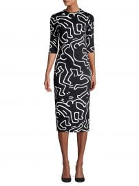 Keith Haring X Alice + Olivia Delora Midi Dress at Saks Fifth Avenue